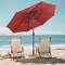 Costway 10 ft 3-tier Vented Patio Umbrella Large Market Table Umbrella Outdoor Sun Shade Brown/Turquoise/Navy/Beige/Gray/Red/Black